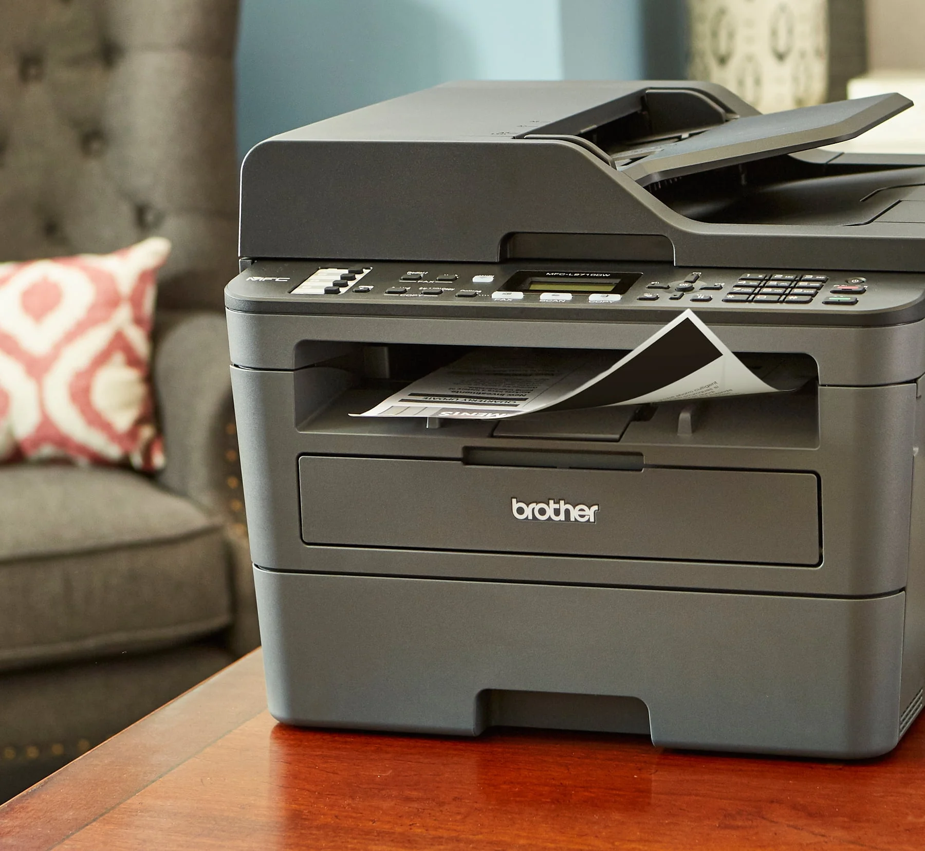 Brother MFC-L2690DW Monochrome Laser All-in-One Printer, Duplex Printing, Wireless Connectivity