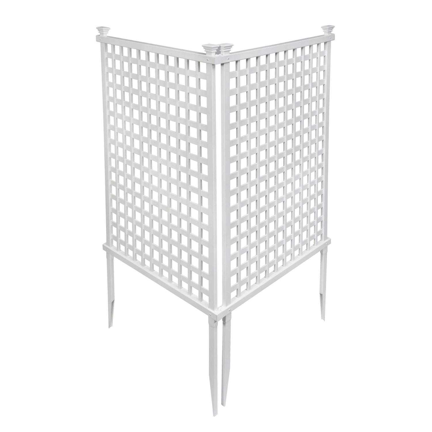 Enclo Privacy Screens 4.8 ft. H x 3 ft. W White Vinyl Highland-Lattice Privacy Screen - Shop Hardware Tools Online Store