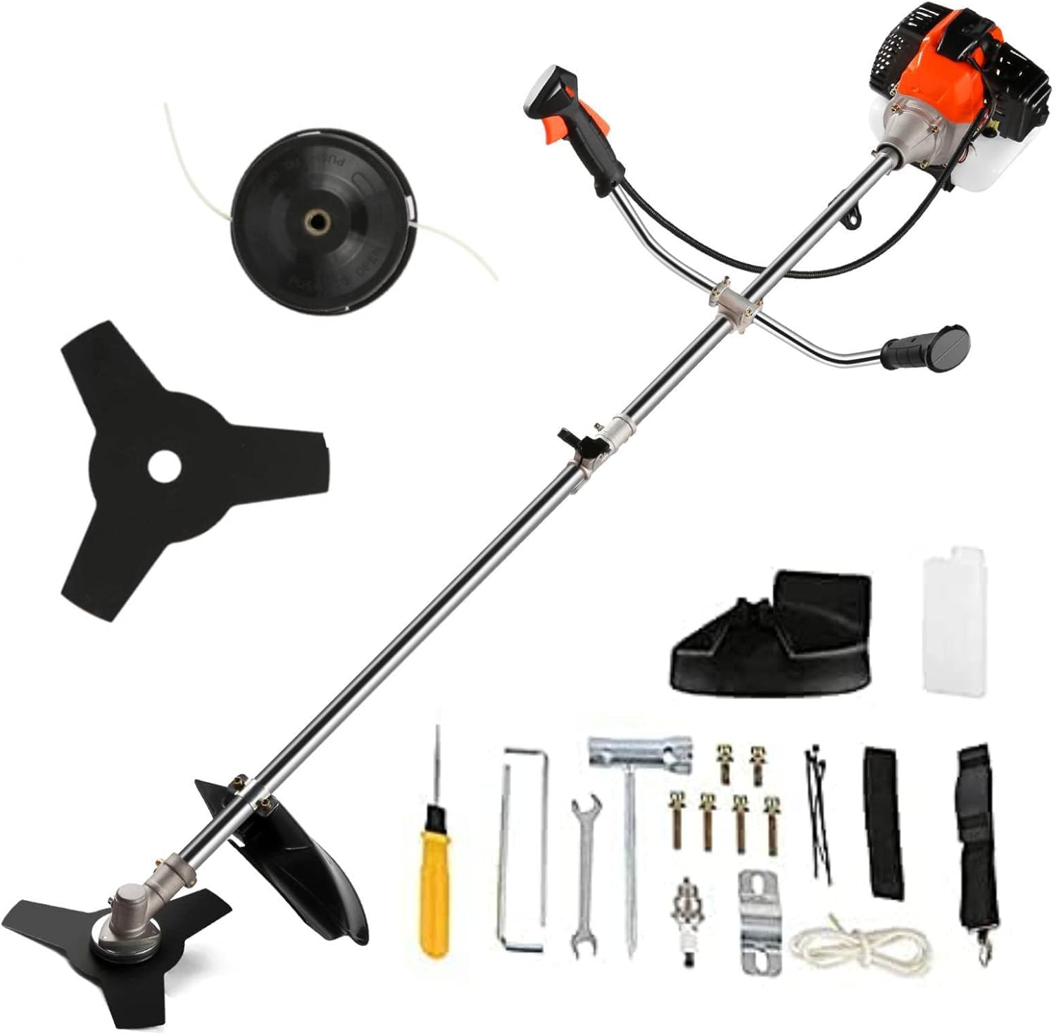 COOCHEER 42.7cc 18-Inch Weed Wacker, Detachable Weed Eater Lawn Edger, 2-Cycle Gas String Trimmer/Edger Gas Weed Eater with Weed Eater Attachments Capabilities for Lawn Care Trimming