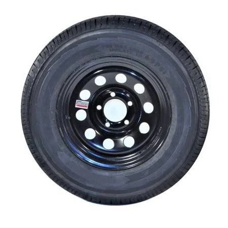 2-Pack Trailer Tire and Rim Radial St175/80r13 175/80 R 13C 5-4.5 Black Modular 62627-2