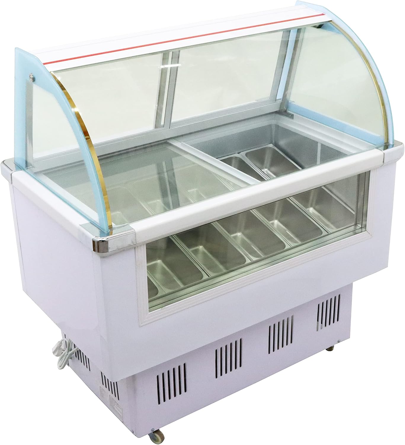 Commercial Hard Ice Cream Showcase Display Showcase 12 Pan Ice Cream Refrigerator Gelato Dipping Cabinet Freezer Display Case Hard Ice Cream Showcase 220V