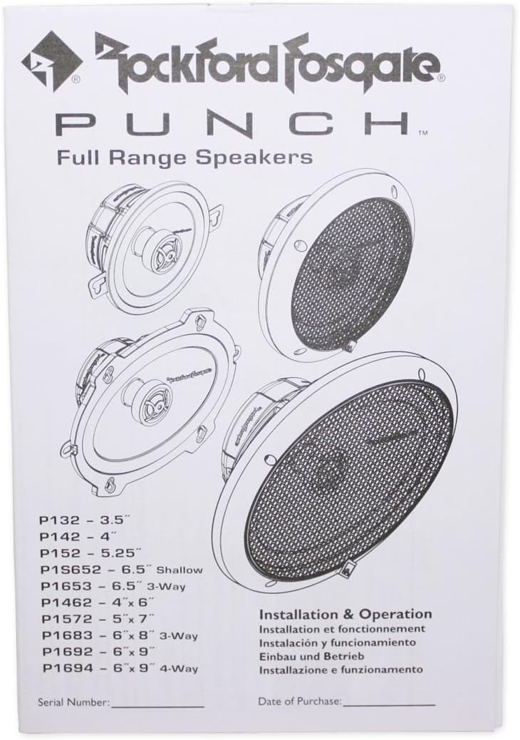 2 Pairs Of Rockford Fosgate P1683 130W 6"x8" 3-Way Car Stereo Speakers 6x8 Punch