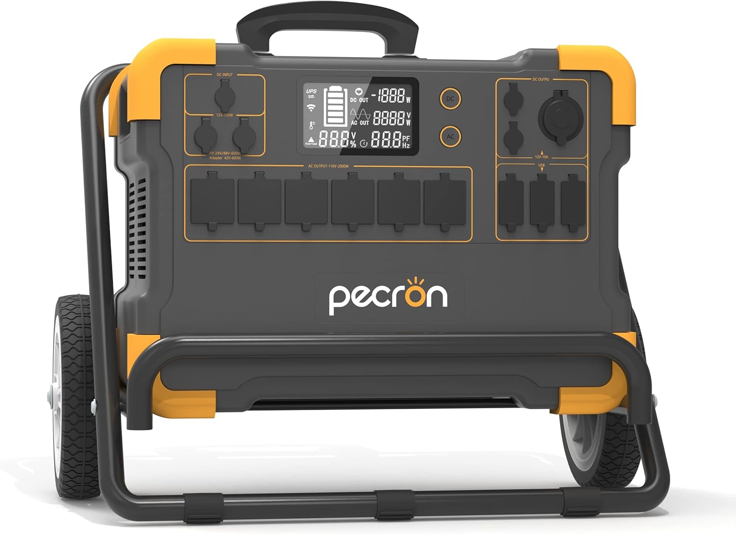 pecron E3000 Portable Power Station,3108Wh Portable Solar Generator with 6X110V/2000W AC Outlets 1200W Max Solar Input Backup Power for Outdoors Camping Fishing Emergency