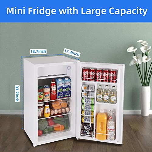 BANGSON Mini Fridge with Freezer,3.2 Cu.Ft.