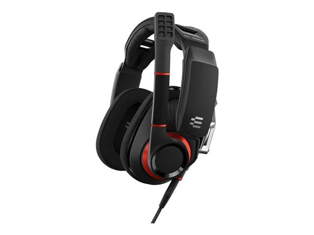 EPOS I SENNHEISER GSP 500 Over-Ear Headset - Noise-Canceling - Red/Black