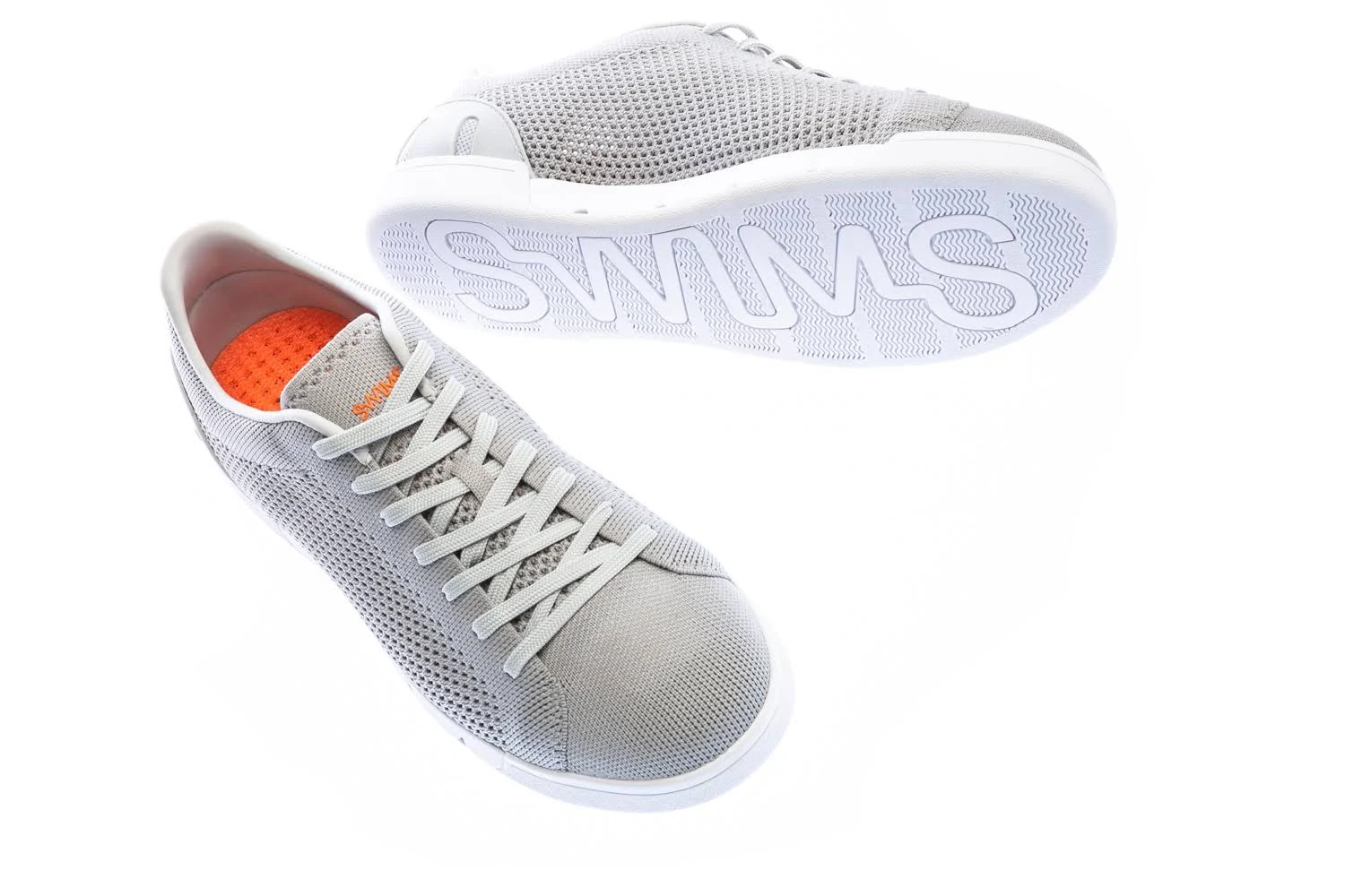Swims Men&s Breeze Tennis Knit Trainers - Light Grey/White