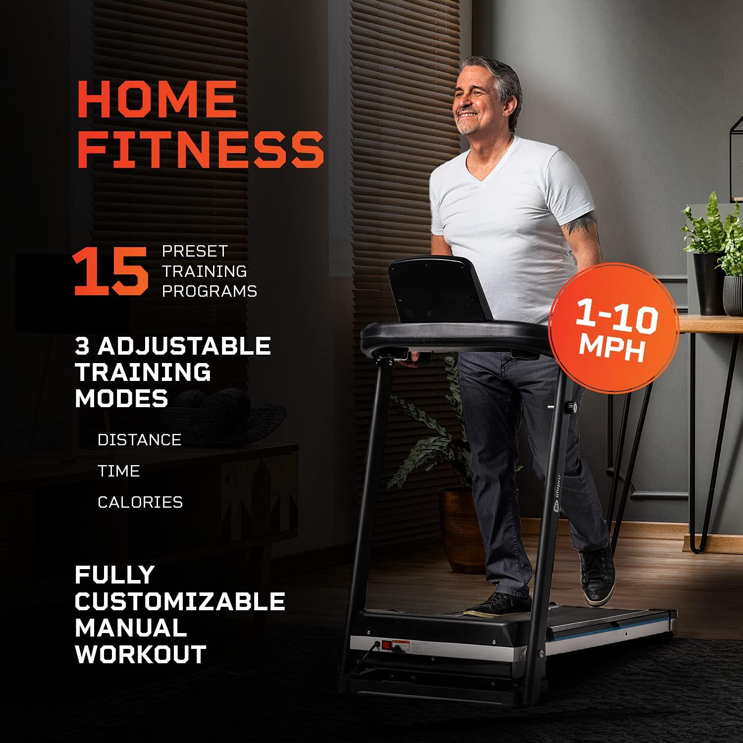 LifePro Foldable Treadmill for People 5' 4" & Under. Mini Electric Folding Treadmill for Walking & Running That Fits Small Spaces Including Apartments (Includes Bluetooth & Tablet Holder)