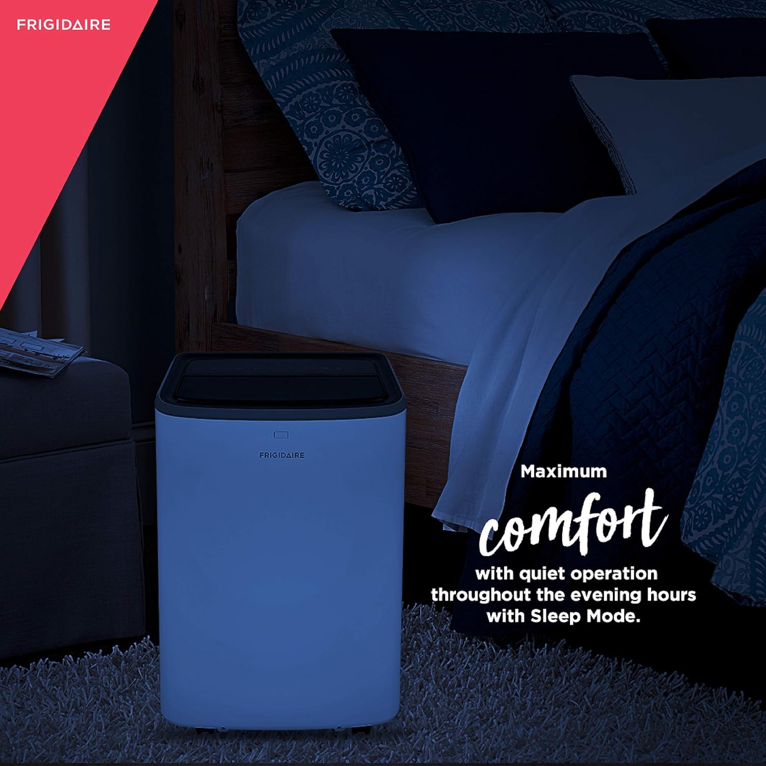 Frigidaire FHPC102AB1 Portable Air Conditioner with Remote Control for Rooms, White (Renewed)