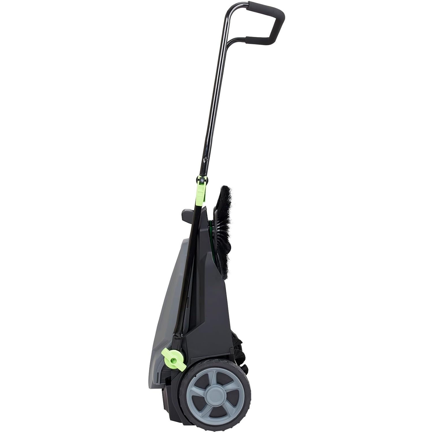 VEVOR Walk-Behind Hand Push Floor Sweeper, 25.6" Sweeping Width Floor Sweeper Manual Non-Electric, 5-Gallon Waste Container, Angle & Height Adjustable Folding Handle for Walkway, Yard, Garage, Patio
