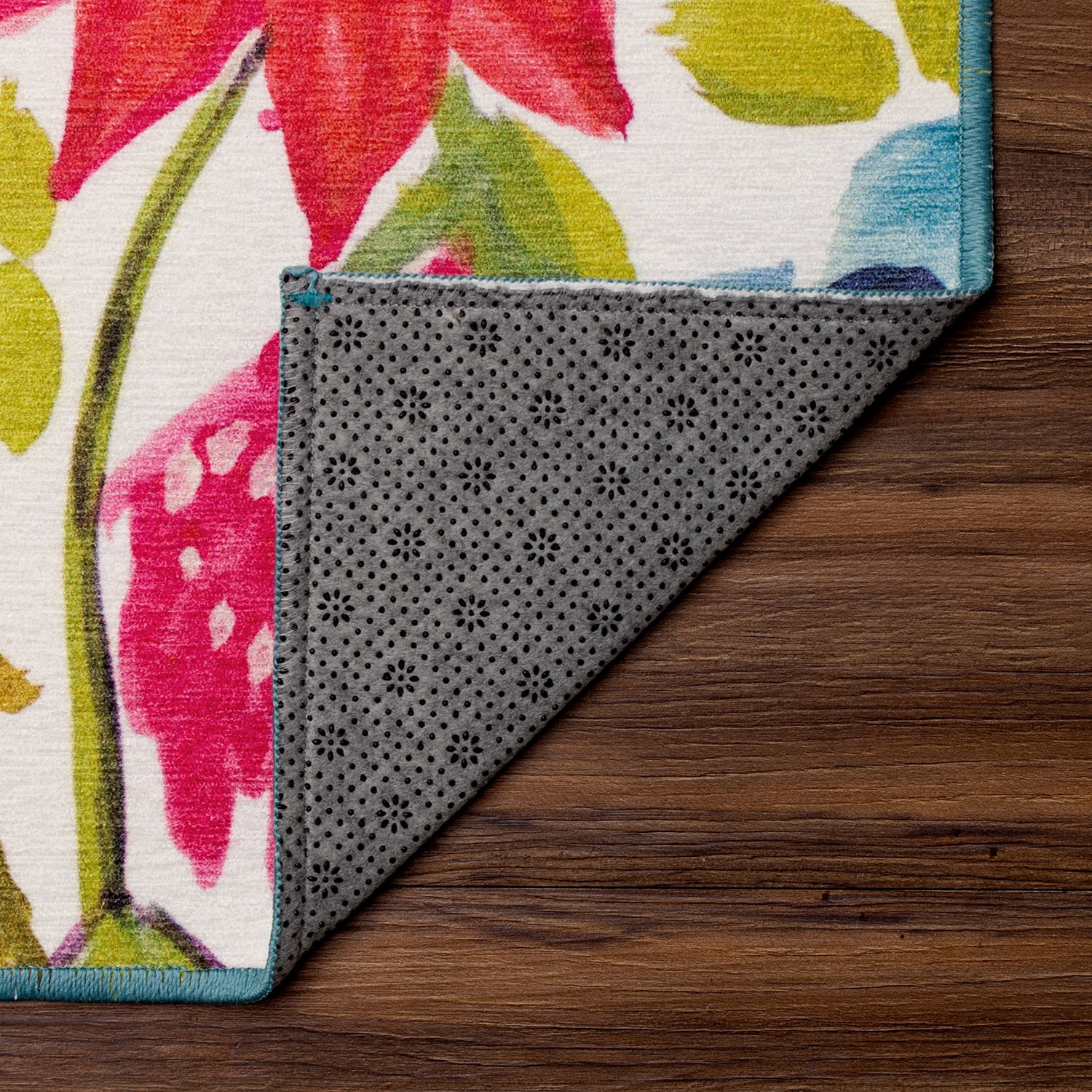 My Magic Carpet Machine Washable Area Rug Floral Bloom Multicolor 5X7