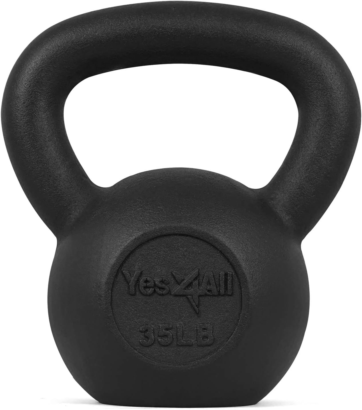 Yes4All Solid/Protective Rubber Base Cast Iron Kettlebell Weights – Great for Full Body Workout and Strength Training and 10-40lbs Adjustable Kettlebell Weights Set. Pack of 2
