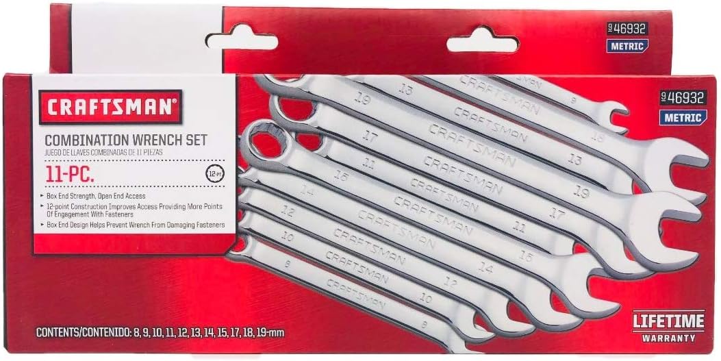 Craftsman 11 Piece Metric Combination Wrench Set - 12 Point - Model 946932 Pack of 2
