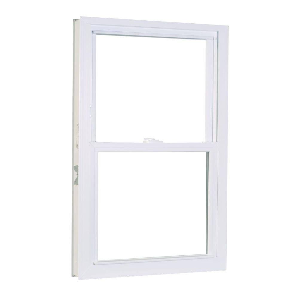 American Craftsman 27.75 in. x 37.25 in. 50 Series Double Hung White Vinyl Window with Buck Frame 2838512