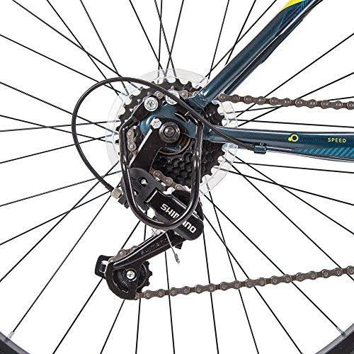 Huffy Hardtail Mountain Bike, Summit Ridge 24-26 inch 21-Speed, Lightweight, Dark Blue