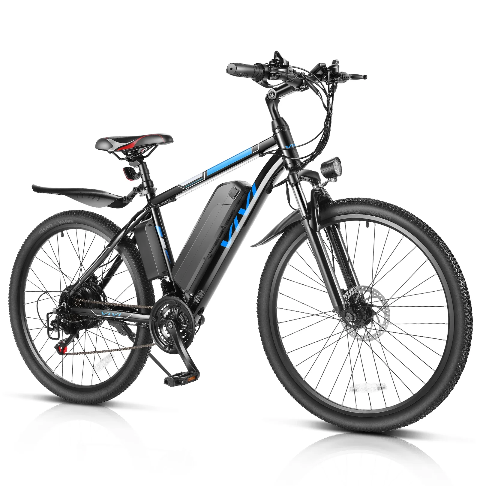 Vivi Electric Bike 26 Adult Electric Mountain Bike 500W Hardtail Electric Commuter Bike 21 Speed with Cruise Control Up to 20MPH & 50Miles