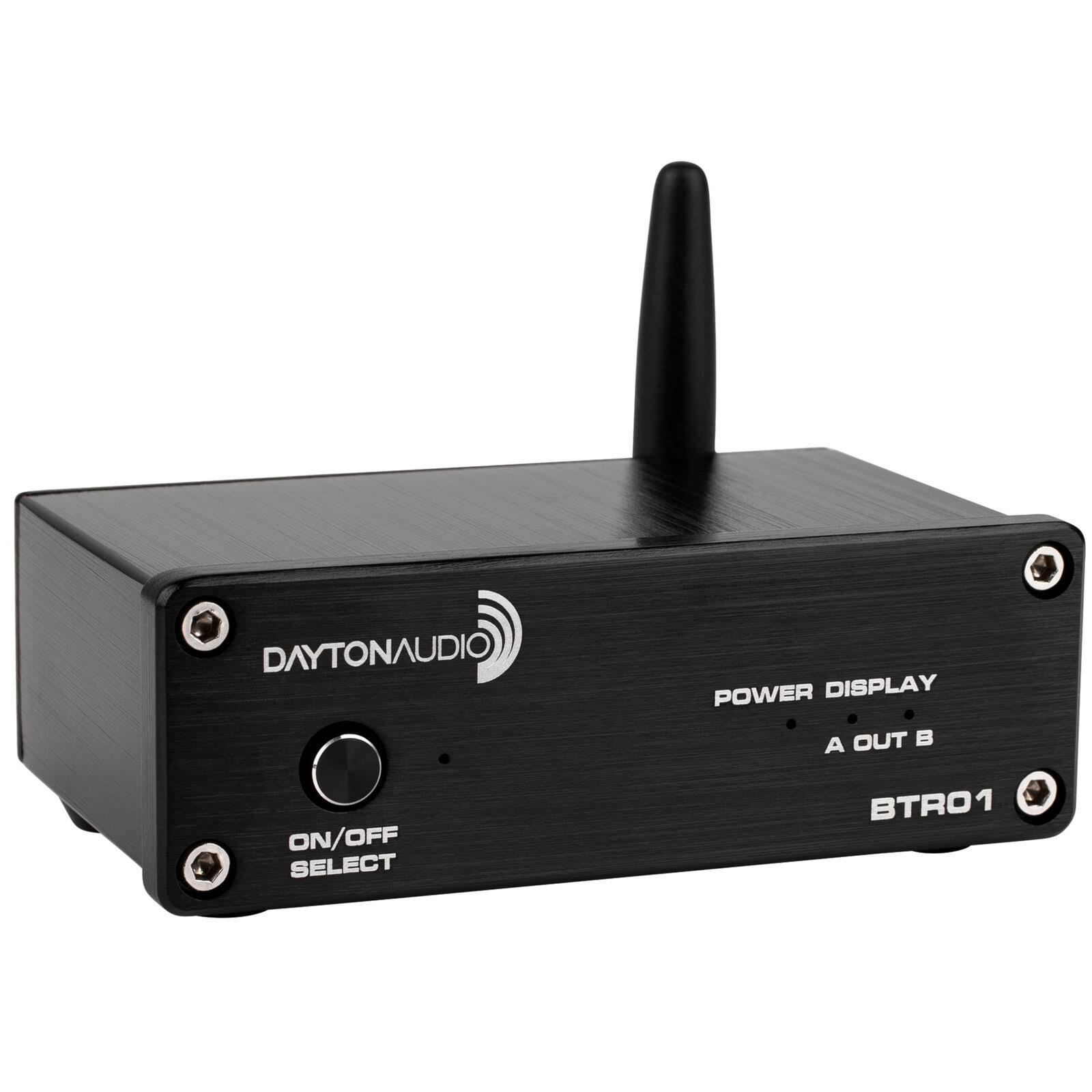 Dayton Audio BTR01 Bluetooth Audio Receiver with aptX 24-bit/48 kHz Optical Coaxial RCA Outputs