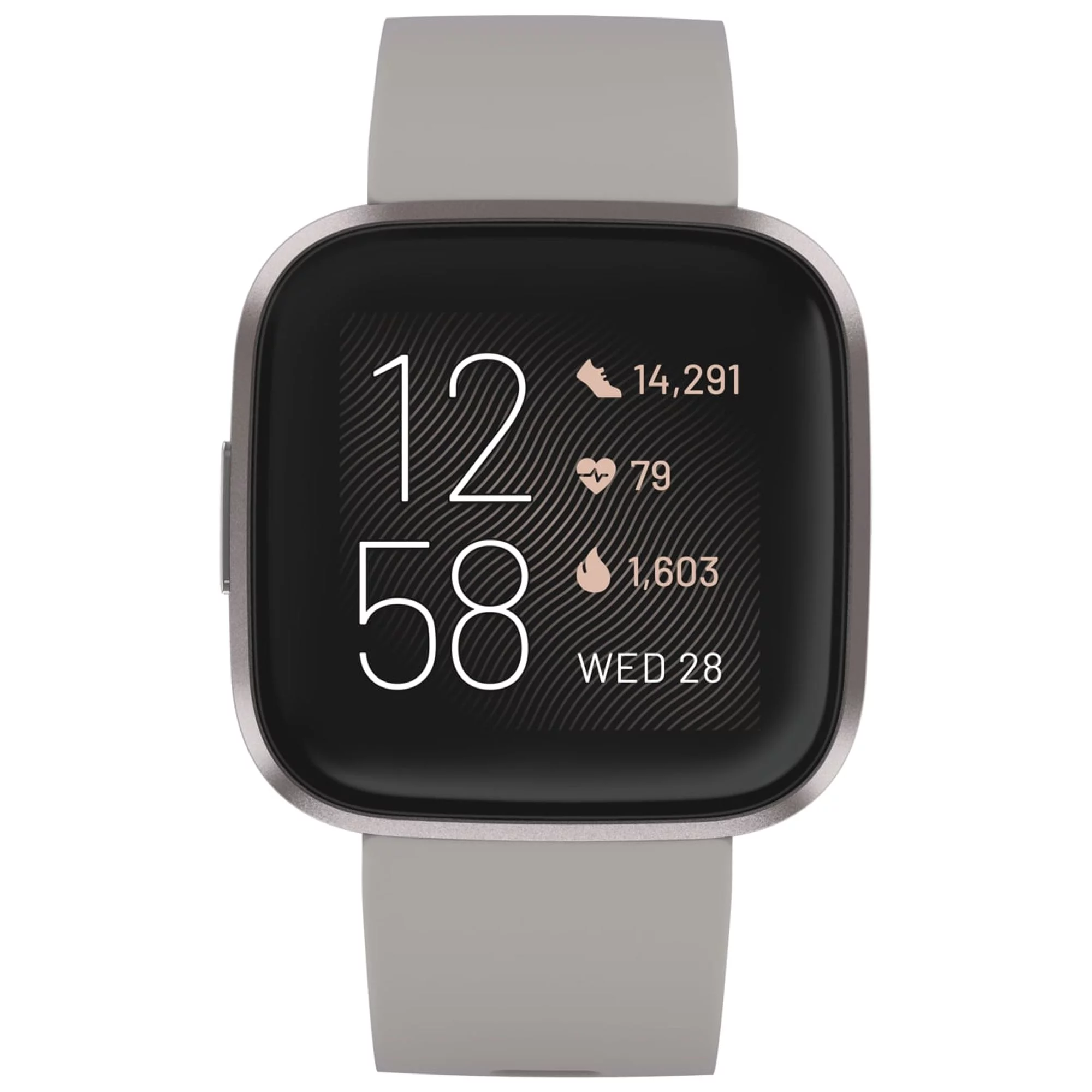 Fitbit Versa 2 Health & Fitness Smartwatch - Stone/Mist Grey Aluminum