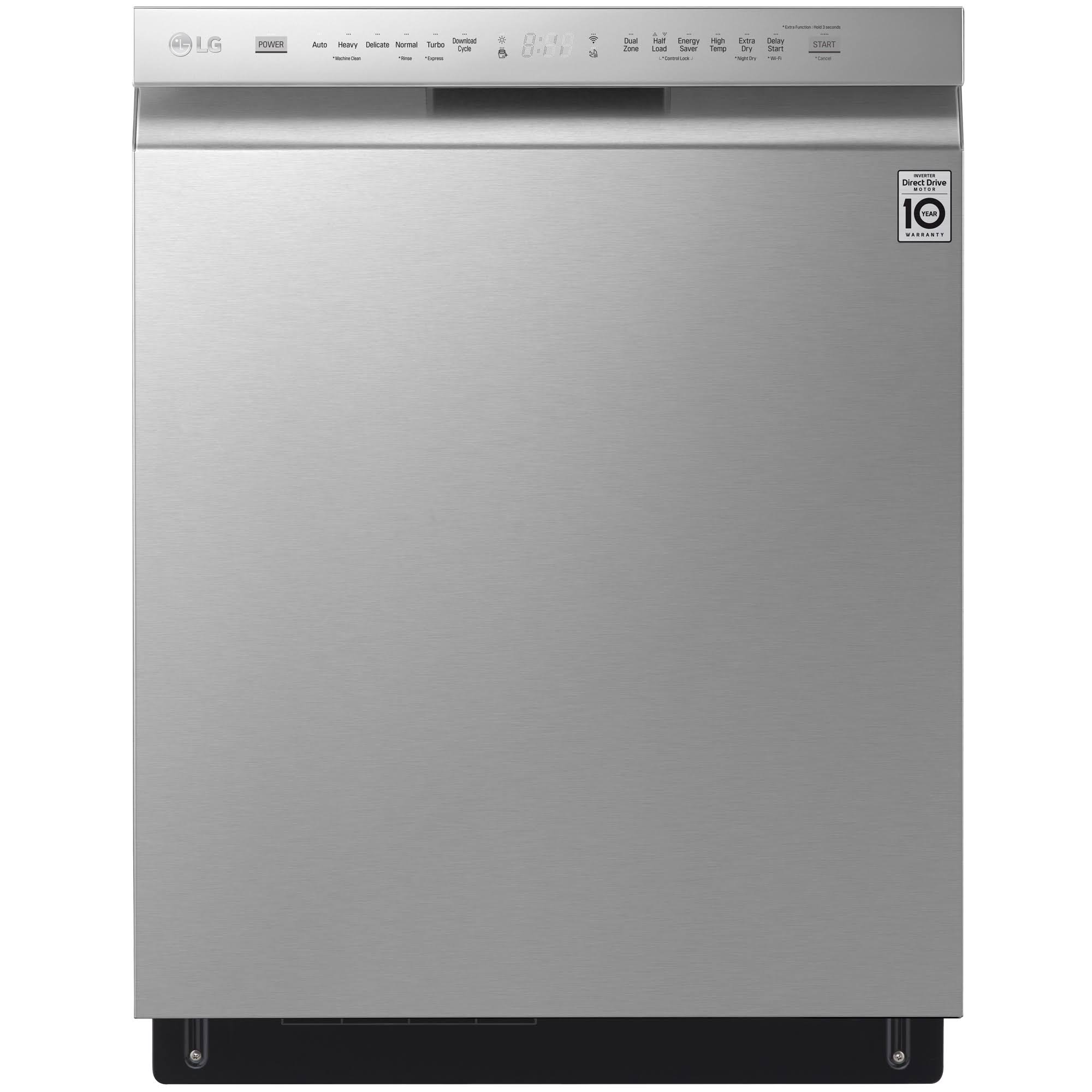 LG LDF5678SS: Stainless Front Control Smart Wi-Fi Enabled Dishwasher with Quadwash