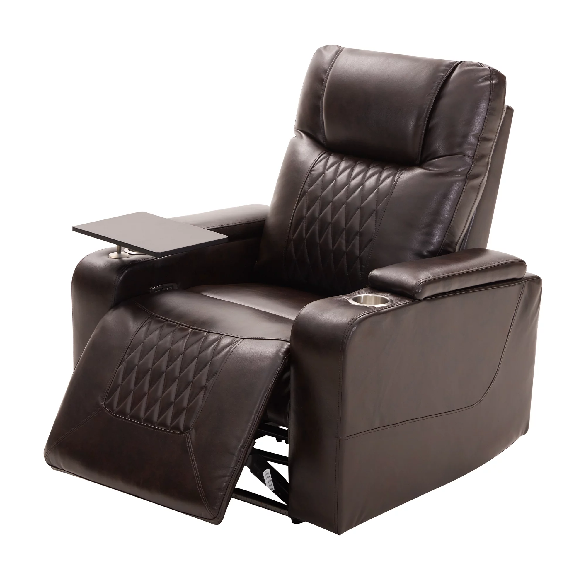 Power Motion Recliner with Cup Holders Ambient Lighting, USB Charge Port, 360 Swivel Tray Table, Hand in-Arm Storage, Gaming Recliner Chair