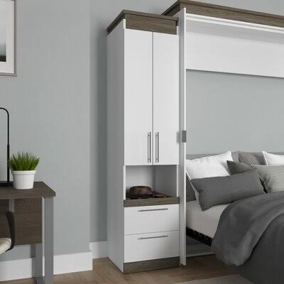 Arseni 2 Drawer Storage Cabinet Mercury Row Color: White