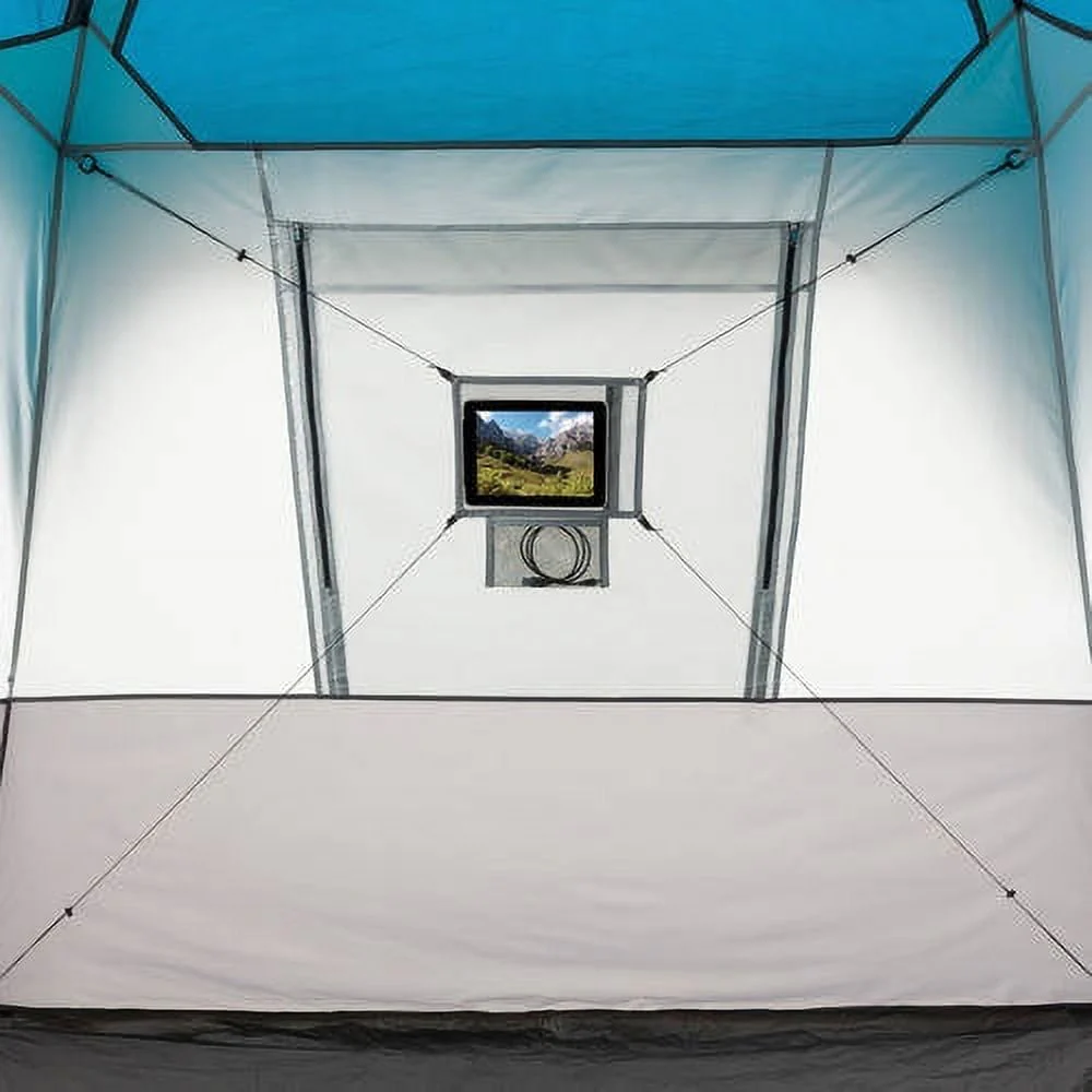 Ozark Trail 20' x 10' Instant Cabin Tent in Gray and Teal, Sleeps 12