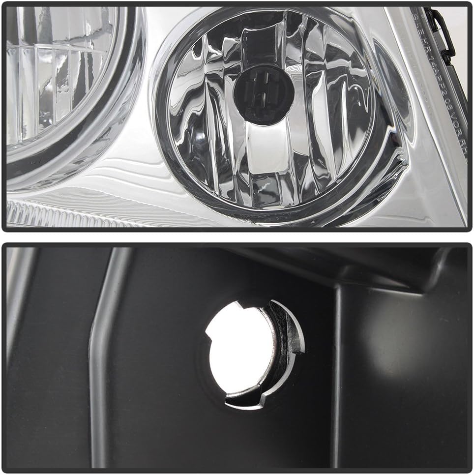 ACANII - For 2004 2005 2006 2007 2008 Ford F150 Pickup Truck Chrome Headlights Headlamps Pair Set Driver+Passenger Side
