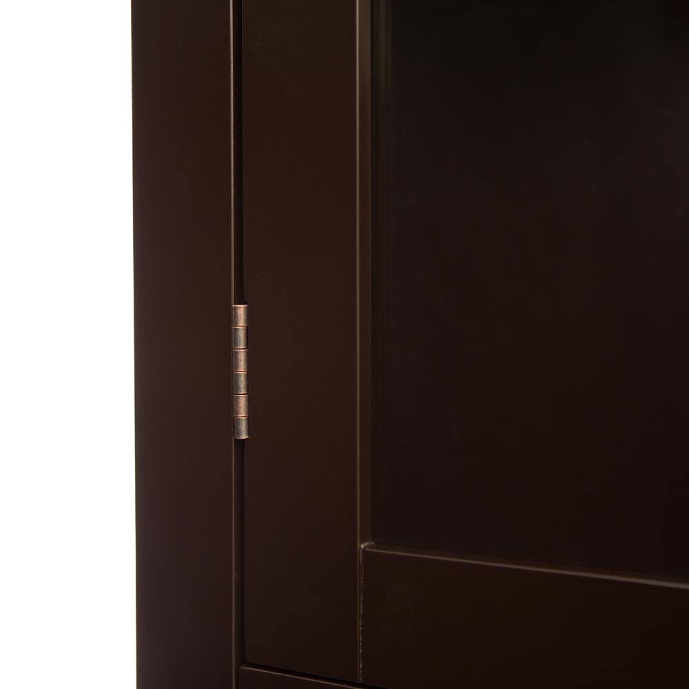 Glitzhome Bathroom Cabinet Spacesaver, Espresso (Brown)