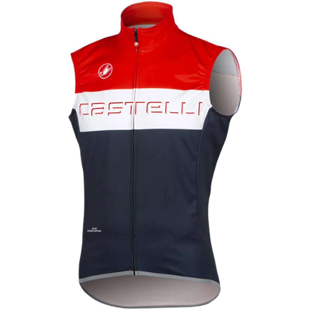 Castelli Prologo Wind Stopper Vest - Men&s Fiery Red/Dark Infinity Blue, XXL