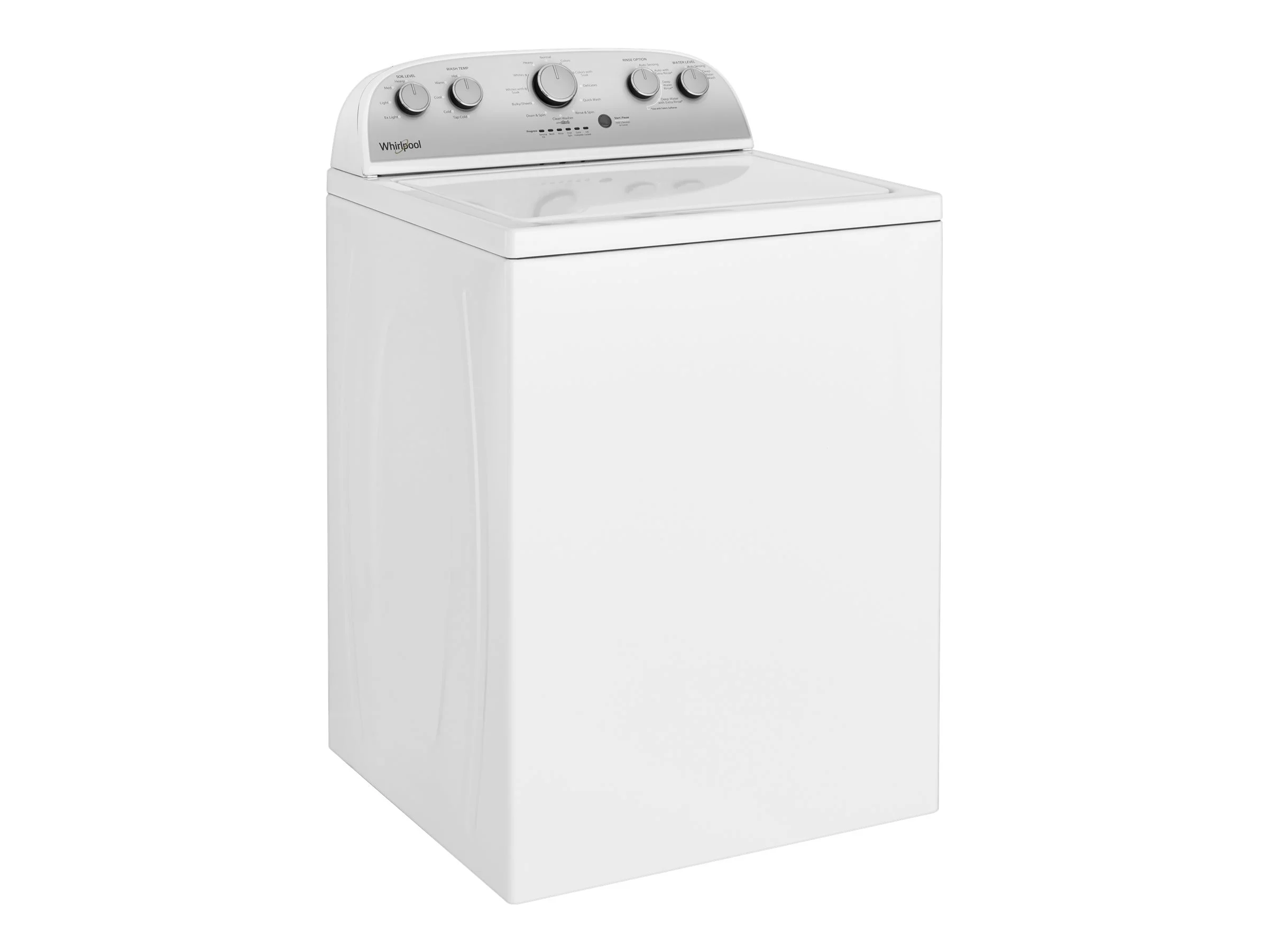 Whirlpool® WTW4950HW: 3.9 cu. ft. Top Load Washer with Soaking Cycles, 12 Cycles
