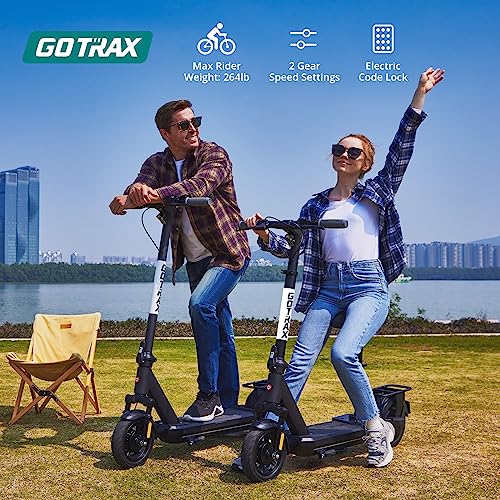 Gotrax Electric Scooter for Adult, 350/500W Motor, Max 18/38 Mile and 20MPH Speed,10" Pneumatic Tire, 36V/48V Big Battery All Aluminum Body, Large LED Display Foldable Commuting E Scooter for Adult