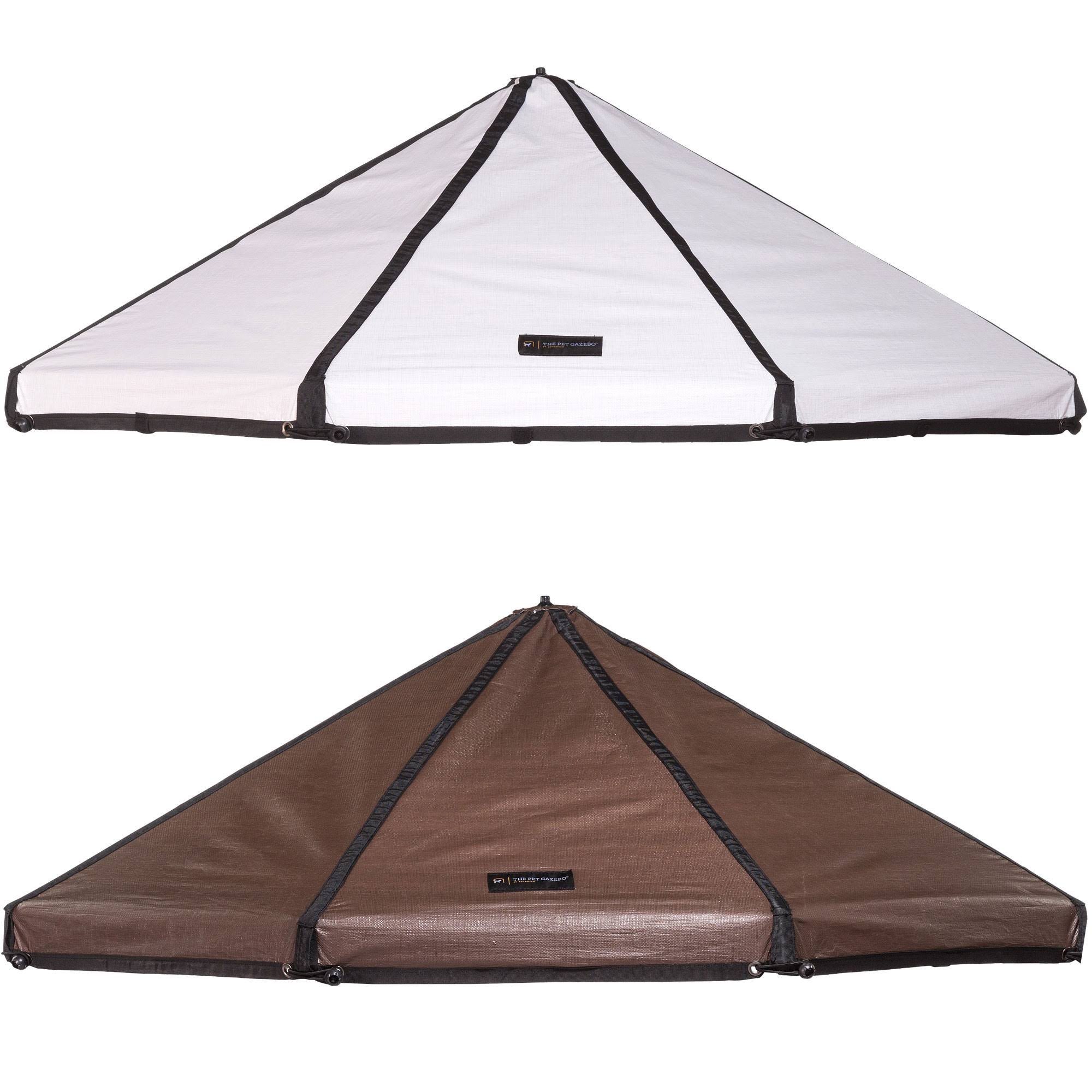 Advantek 8& Pet Gazebo Canopy, Brown/White