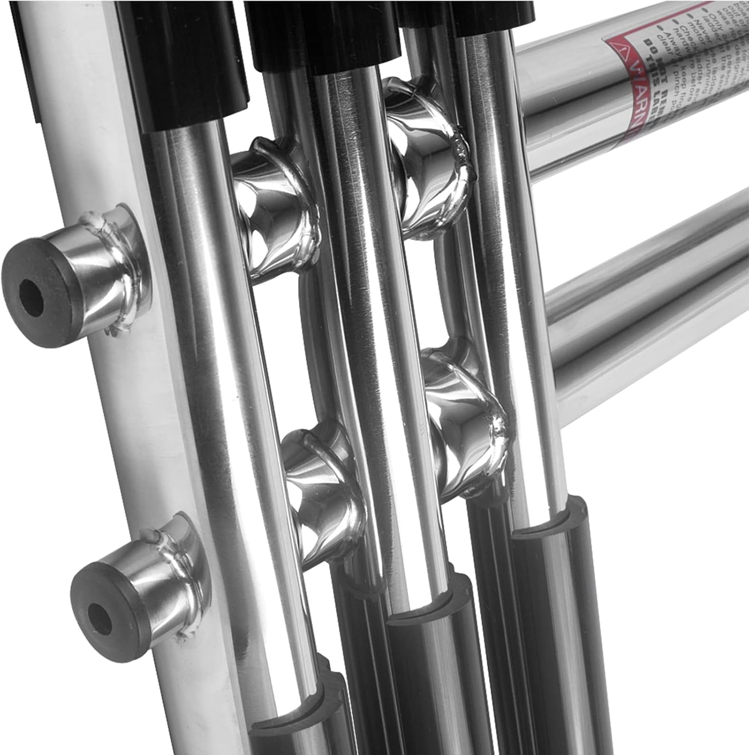 3 Step Pontoon Boat Dive Ladder, Stainless Steel Telescoping Ladder, 3 Step Marine Dual Vertical Ladder for Marine Yacht