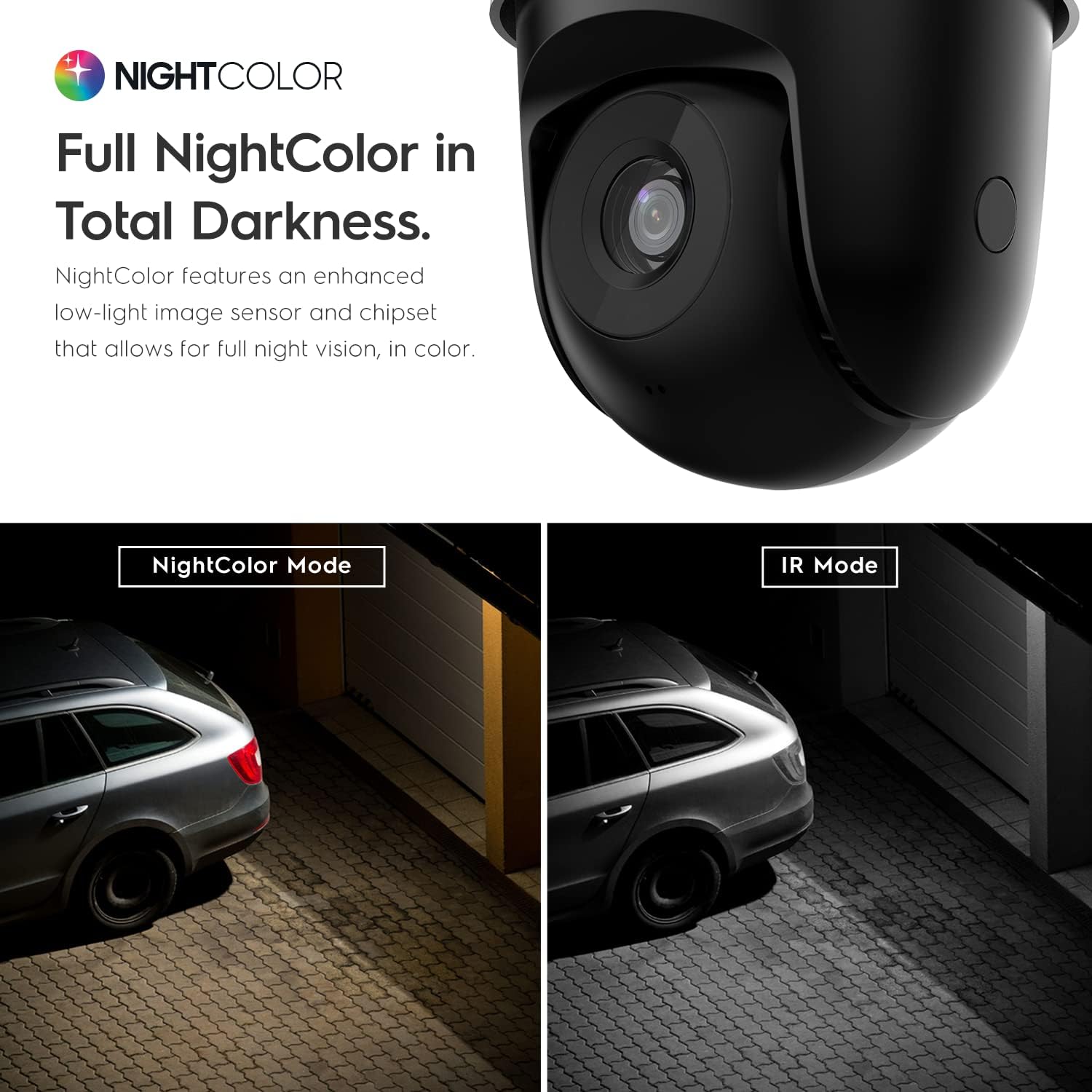 Amcrest 5MP UltraHD Mini AI Outdoor WiFi Camera, Security IP Camera with Two-Way Audio, 98ft Full Color Nightvision, Remote Viewing, 5-Megapixel, Wide 106° FOV, IP5M-1190W (White)