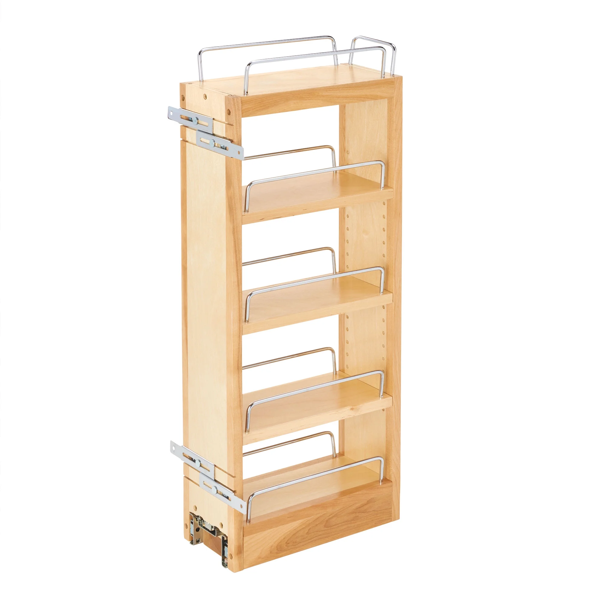Rev-A-Shelf 448-WC-5C 5-Inch Wood Pull Out Wall Cabinet Organizer, Maple