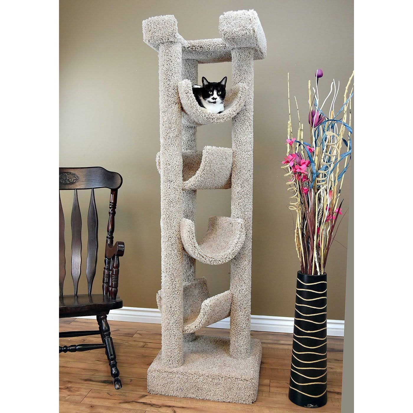New Cat Condos 6& Skyscraper Cat Tree (Beige)