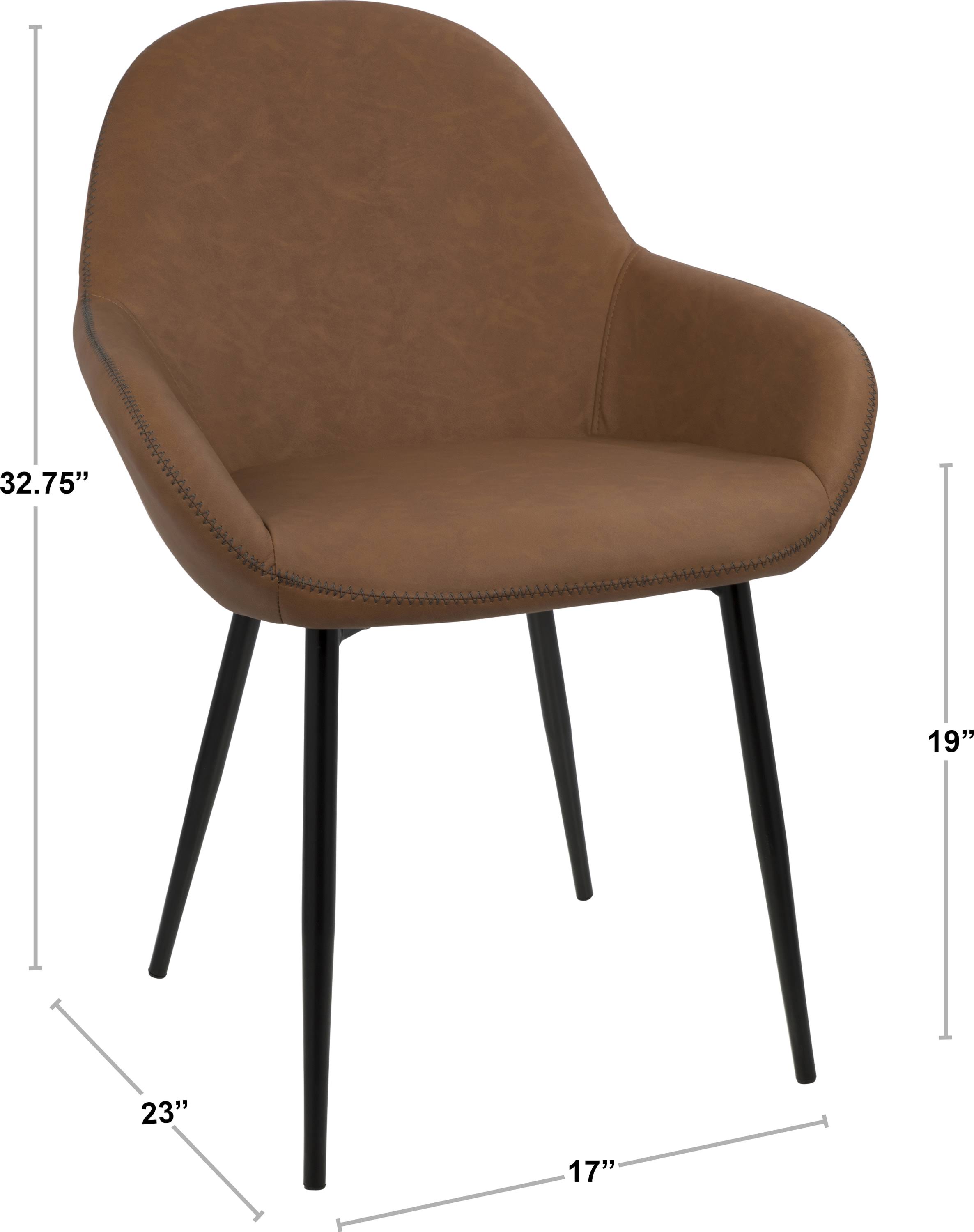 LumiSource Clubhouse Dining Chair in Grey/Black (Set of 2)