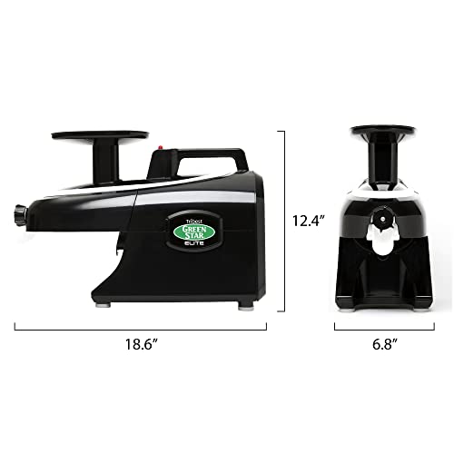 Tribest GSE-5000R-B Green Star Elite Jumbo Twin Gear Cold Press Juice Extractor