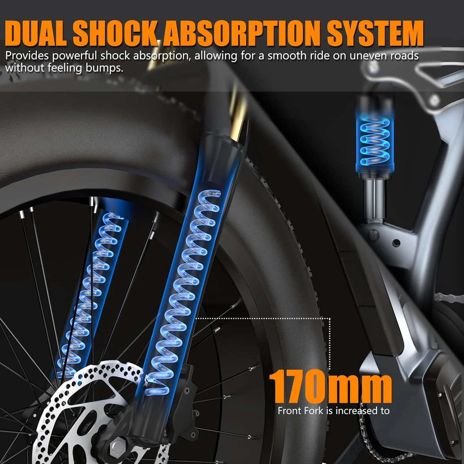 Electric Bike for Adults 1000W, 48V 17.5AH LG Cells Battery Adult Electric Bicycles, 26" Fat Tire Full Suspension Ebike, 30MPH Snow Mountain E Bike, Off Road E-Bike 8 Spee