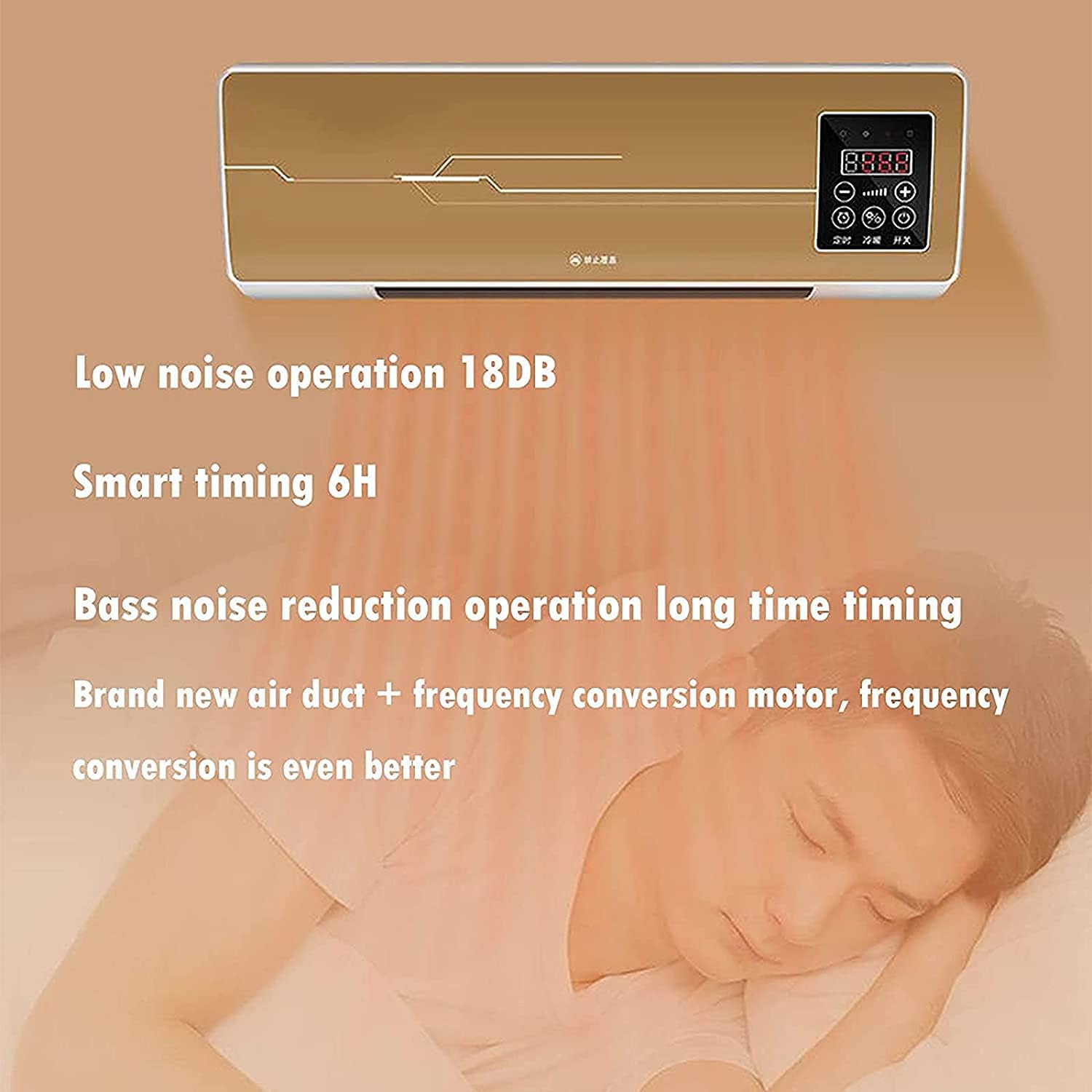 Wall Mounted Electric Heater-Bathroom Fan Heater Withtat, Led Display,6H Timing,Remote Control,Ceramic Space Heater,Quiet and Energy Saving 2000W