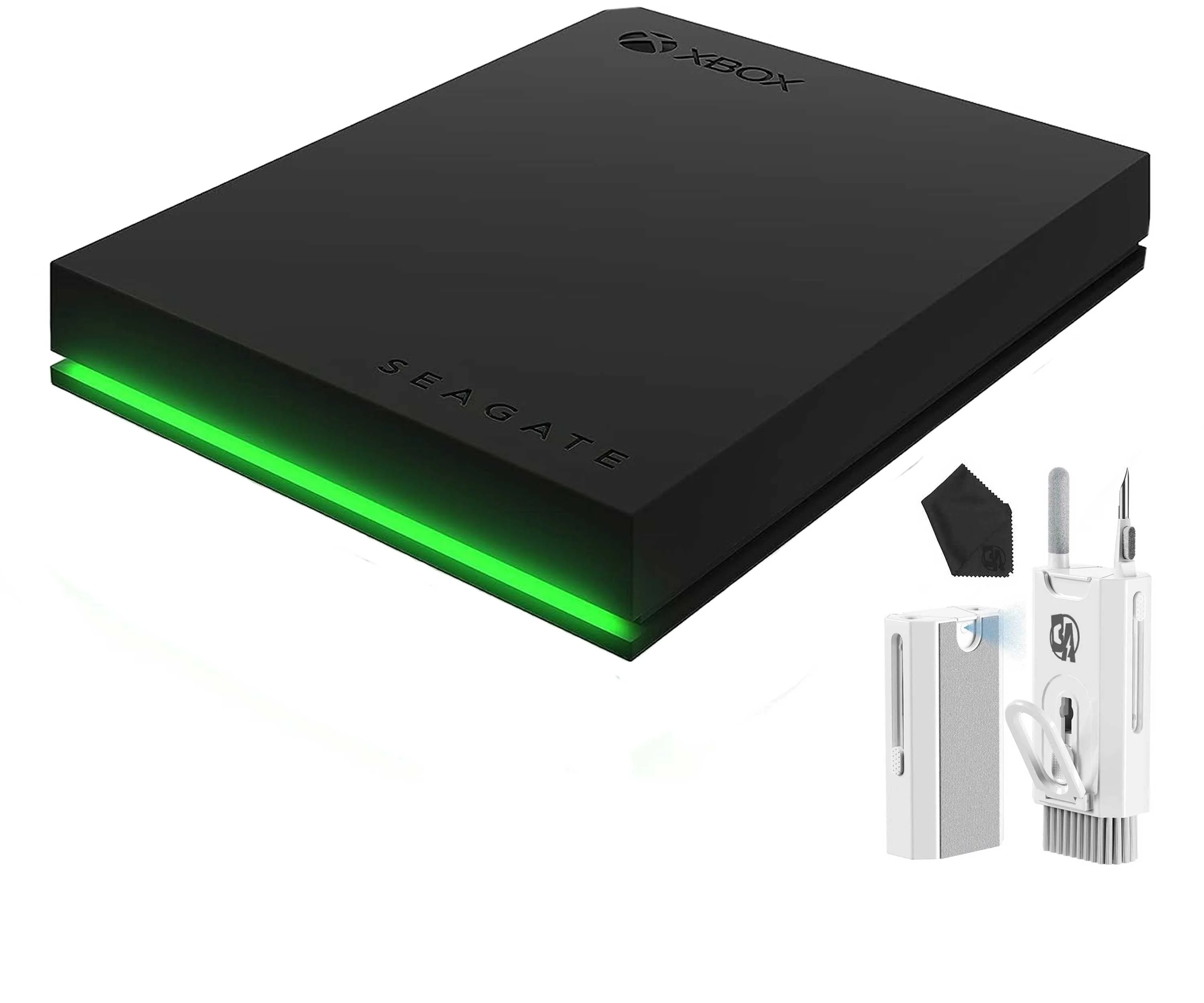 Game Drive for Xbox 2TB External USB 3.2 Gen 1 Hard Drive Xbox Certified with Green LED Bar BOLT AXTION Bundle Like New - Curated Treasures Market