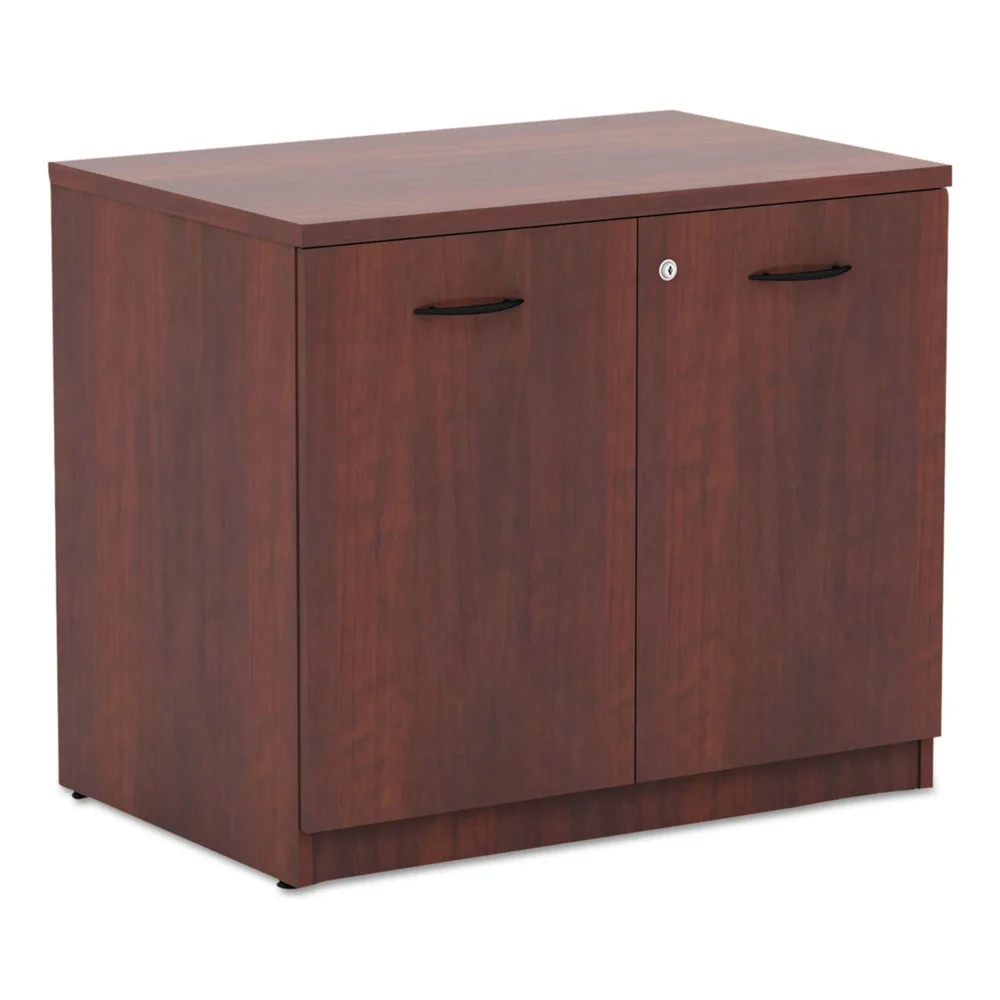 Alera ALEVA613622MC 34.13 in. x 22.78 in. x 29.5 in. Valencia Series Storage Cabinet - Medium Cherry