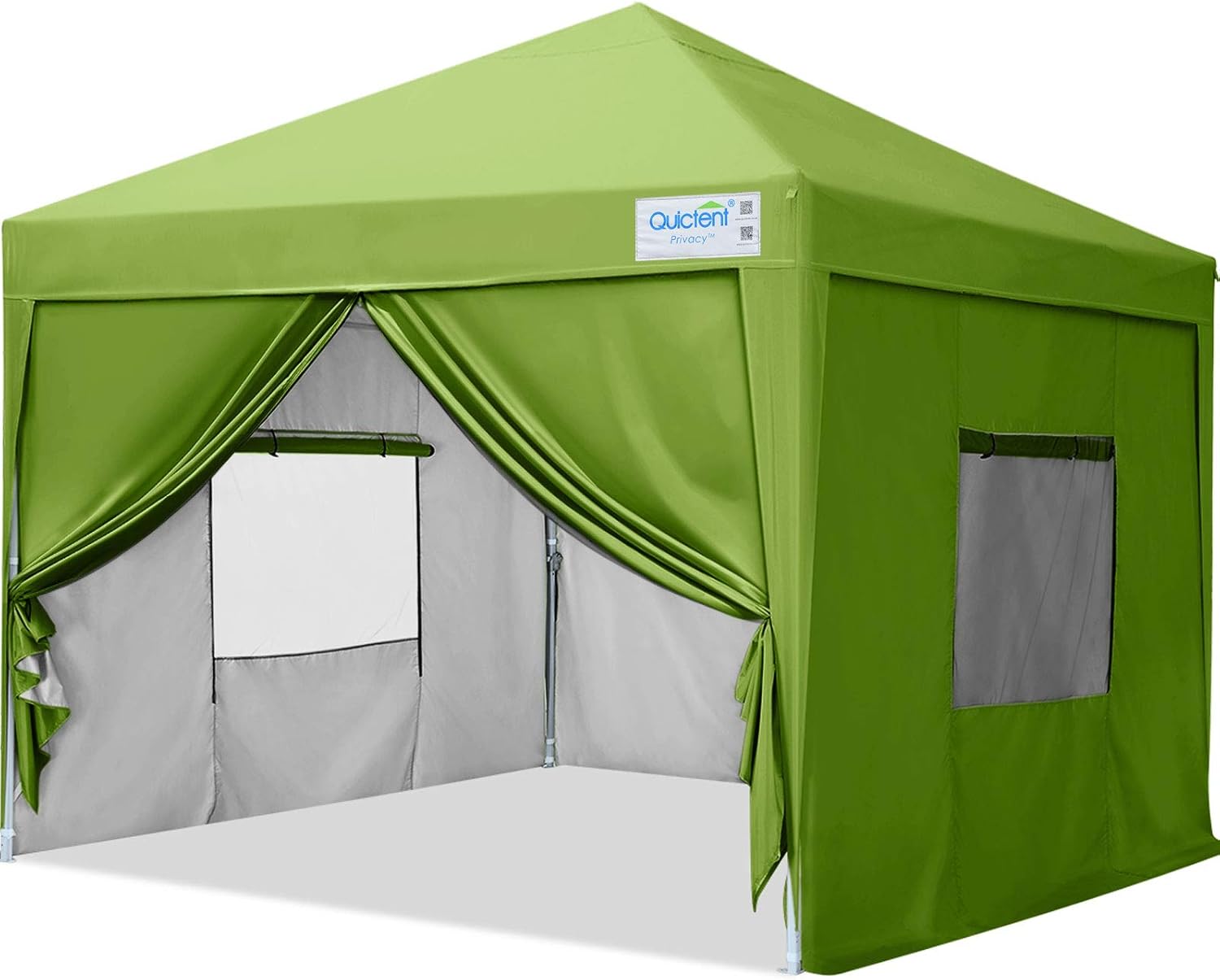 Quictent Privacy 8x8 Easy Pop up Canopy Tent with Sidewalls and Mesh Windows Enclosed Instant Canopy Shelter Portable Waterproof (Black)