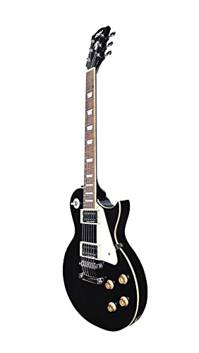 IYV 6 String Solid-Body Electric Guitar, Right, Black (ILS-340 BK)