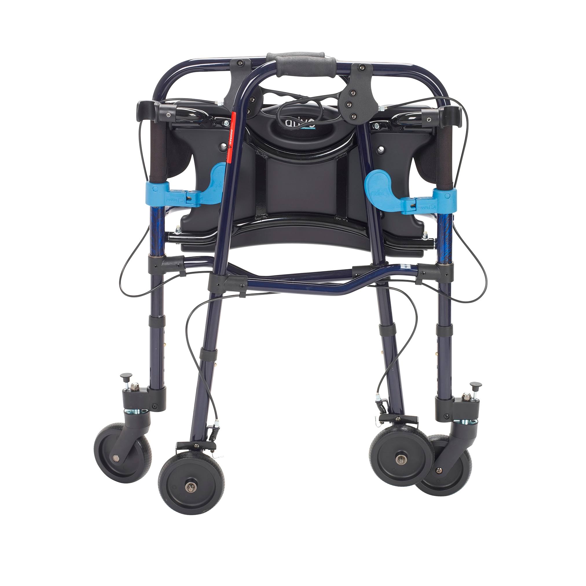 Drive Medical Clever Lite Walker Rollator Flame Blue (Junior - 5x22)