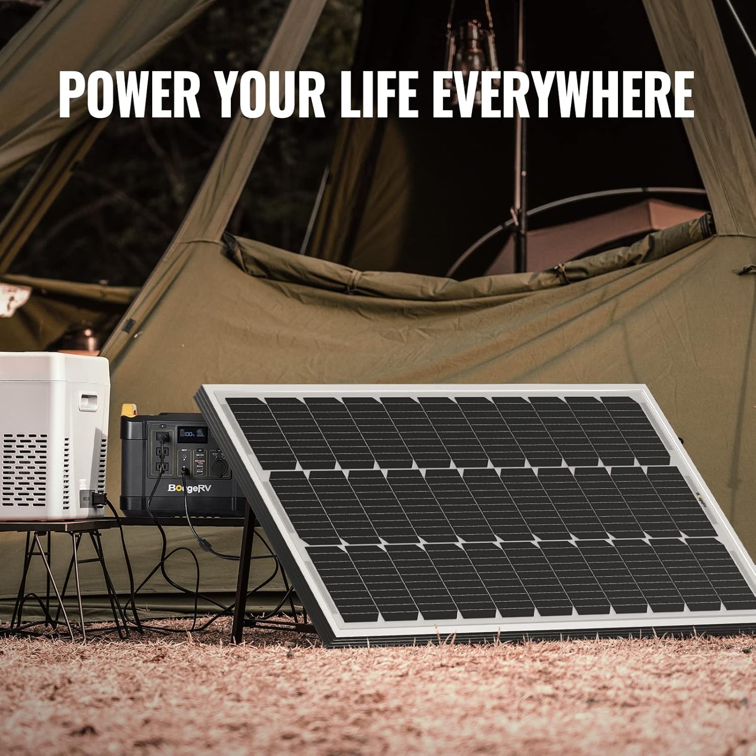 BougeRV 400 Watts Solar Panel, 9BB Cell 22.8% High-Efficiency Class A Module Monocrystalline Technology Work with 12/24 Volts Charger for RV Camping Home Boat Marine Off-Grid(200W * 2)