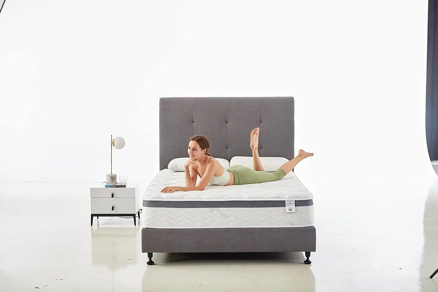 Twin Size Mattress - 10 Inch Cool Memory Foam & Spring Hybrid Mattress - Euro Top - Medium Firm - Oliver & Smith