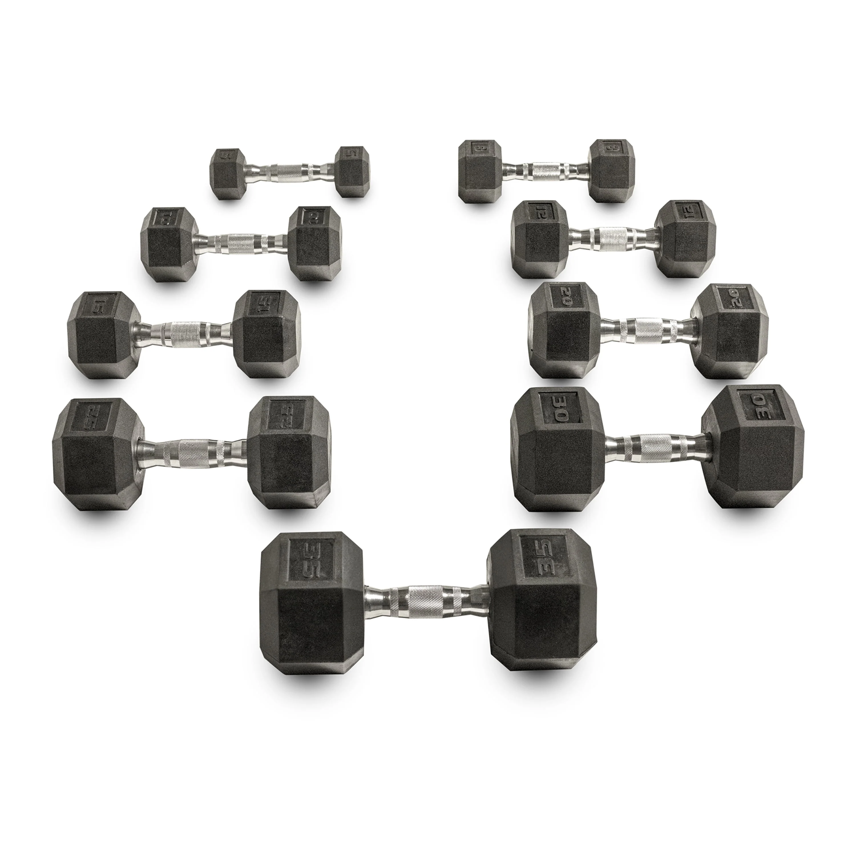 CAP Barbell, 20lb Coated Rubber Hex Dumbbell, Pair