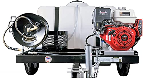 SIMPSON Cleaning 95000 Mobile Gas Pressure Washing System with Honda Commercial Engine and Trailer