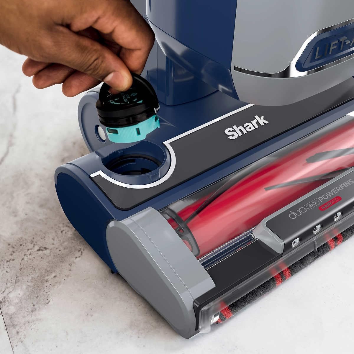 Shark UV900 Pet Performance Plus Lift-Away Upright Vaccum with DuoClean PowerFins HairPro & Odor Neutralizer Technology, Anti-Allergen Complete Seal Technology & HEPA Filter, Navy/Silver