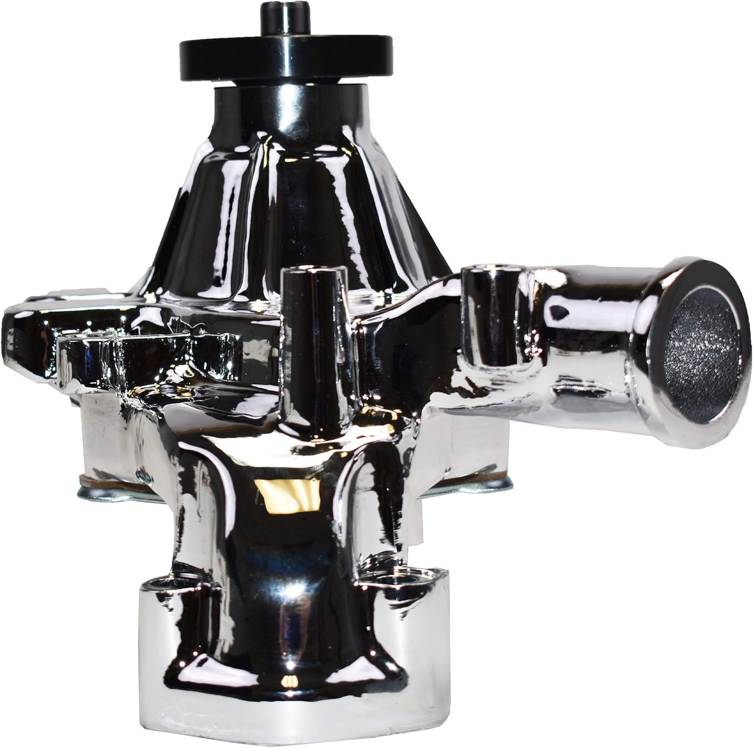 A-Team Performance - 8-Blade Aluminum 5/8" Volume Long Water Pump - Compatible with Big Block Chevrolet 396 402 427 454 Chrome